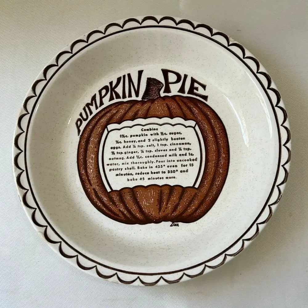 Pumpkin Pie Harvest Recipe Pie Plate Blend Stir Bake White Holiday Christmas